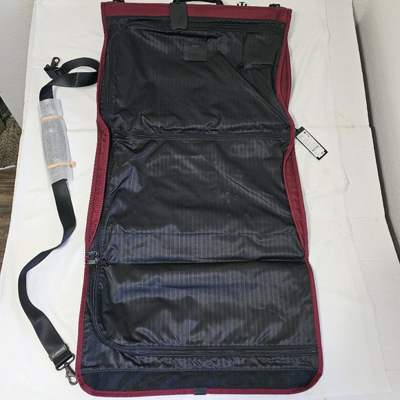 TUMI Tri-Fold Carry-On Garment Bag – Ballistic Nylon – Burgundy - Picture 7 of 8